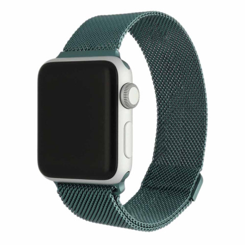 Ремешок для Apple watch 42/44/45mm Milanese Loop Band Pine green